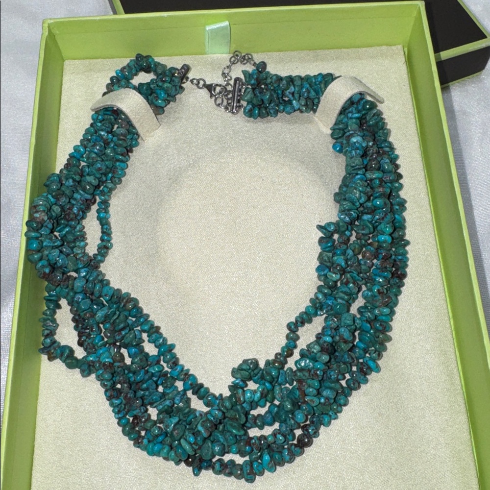 Ross-Simons Turquoise Multistrand Necklace - Picture 5 of 5